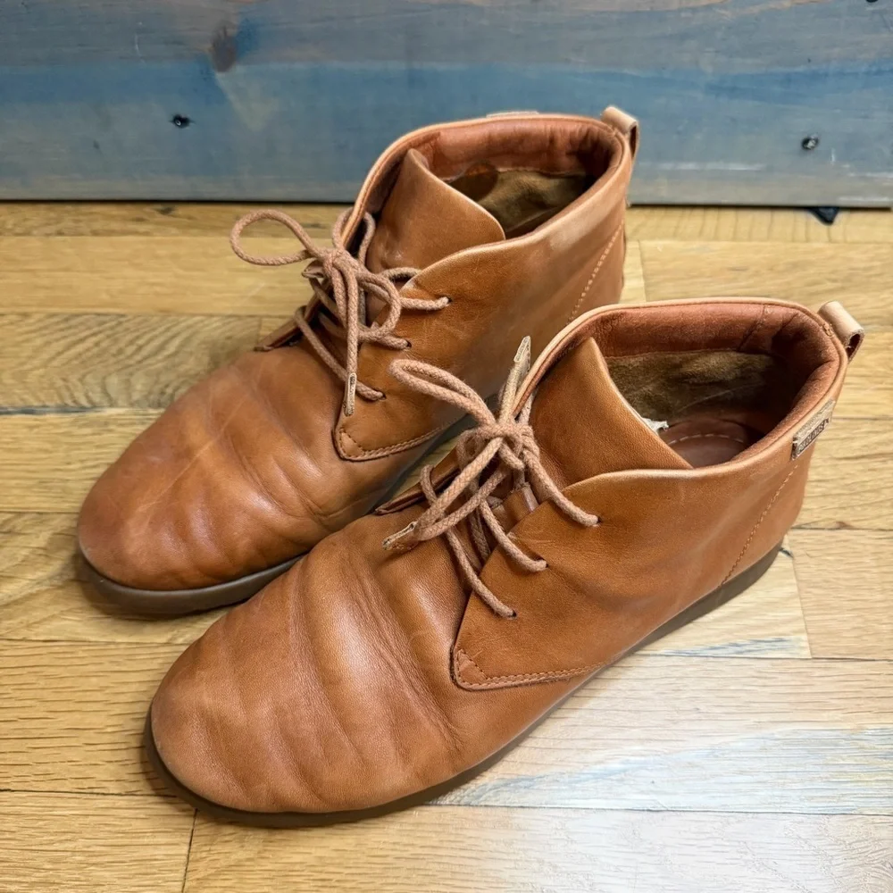 Pikolinos Tan Leather Mallorca Chukka Ankle Boots – Size 39 / US 8.5